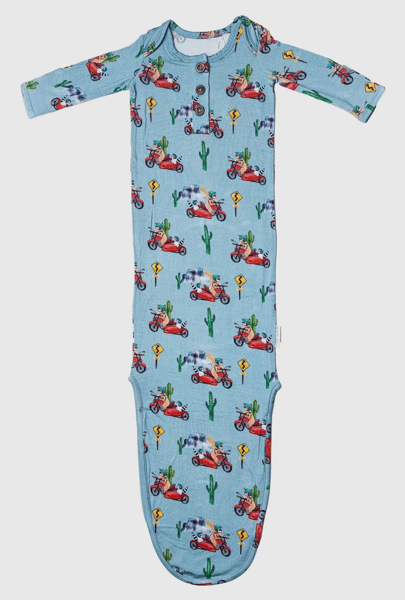 The Petite Giraffe bamboo knotted gown & hat bundle