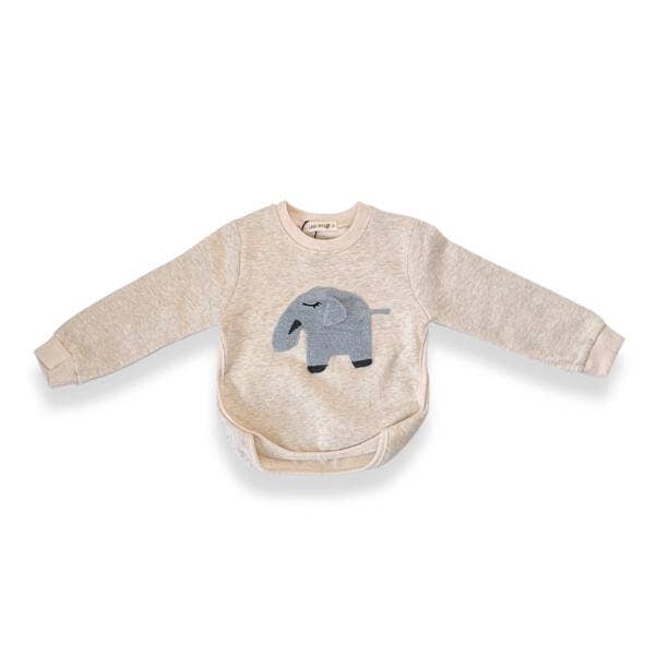 Little Who Elephant Patch Sweater