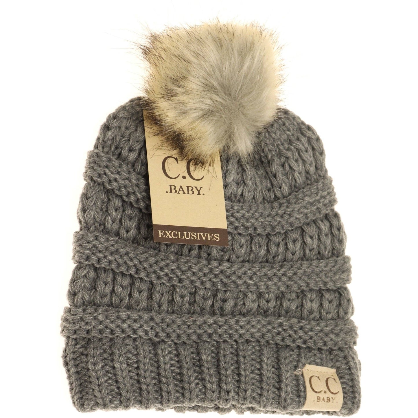 Baby Fur Pom C.C Beanie