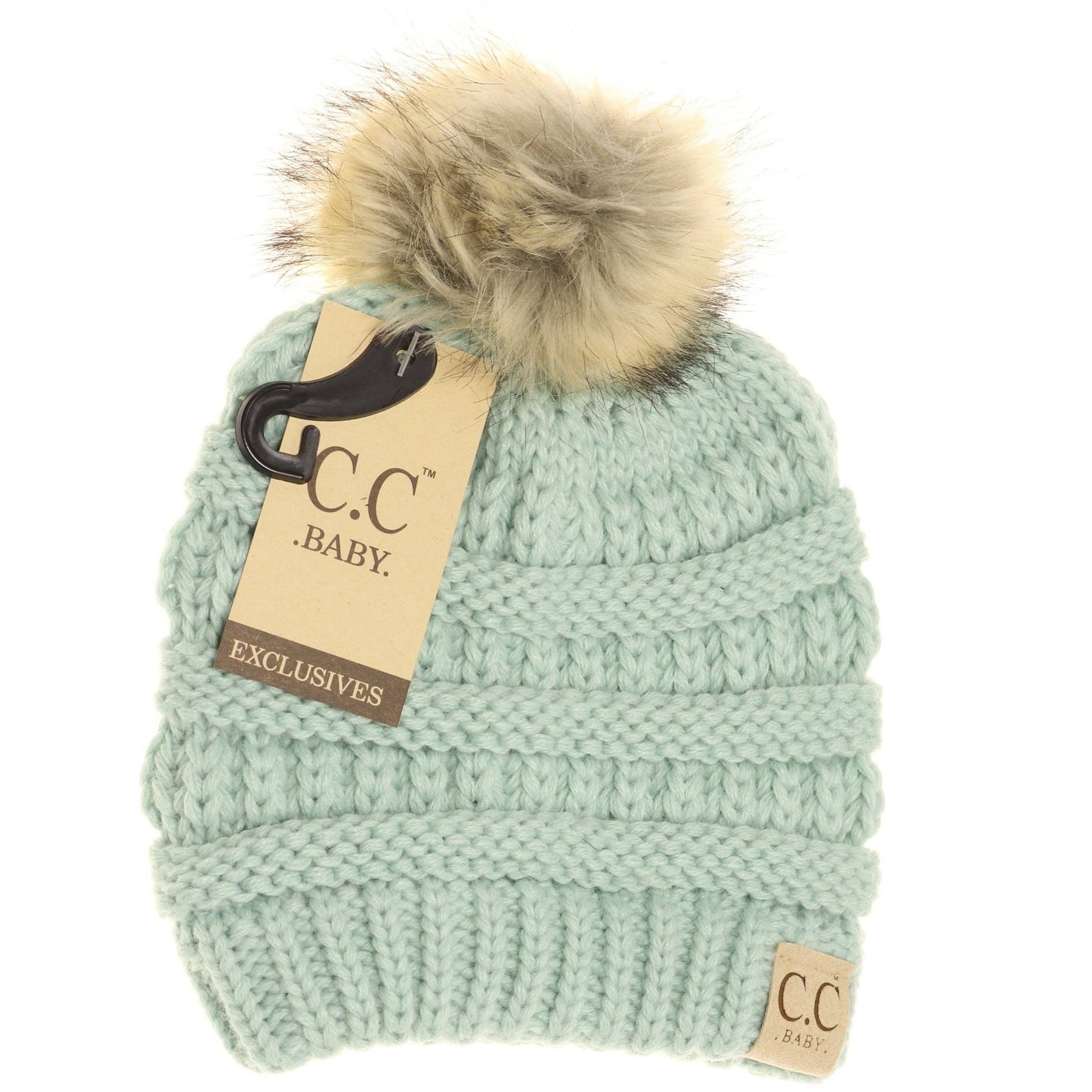 Baby Fur Pom C.C Beanie