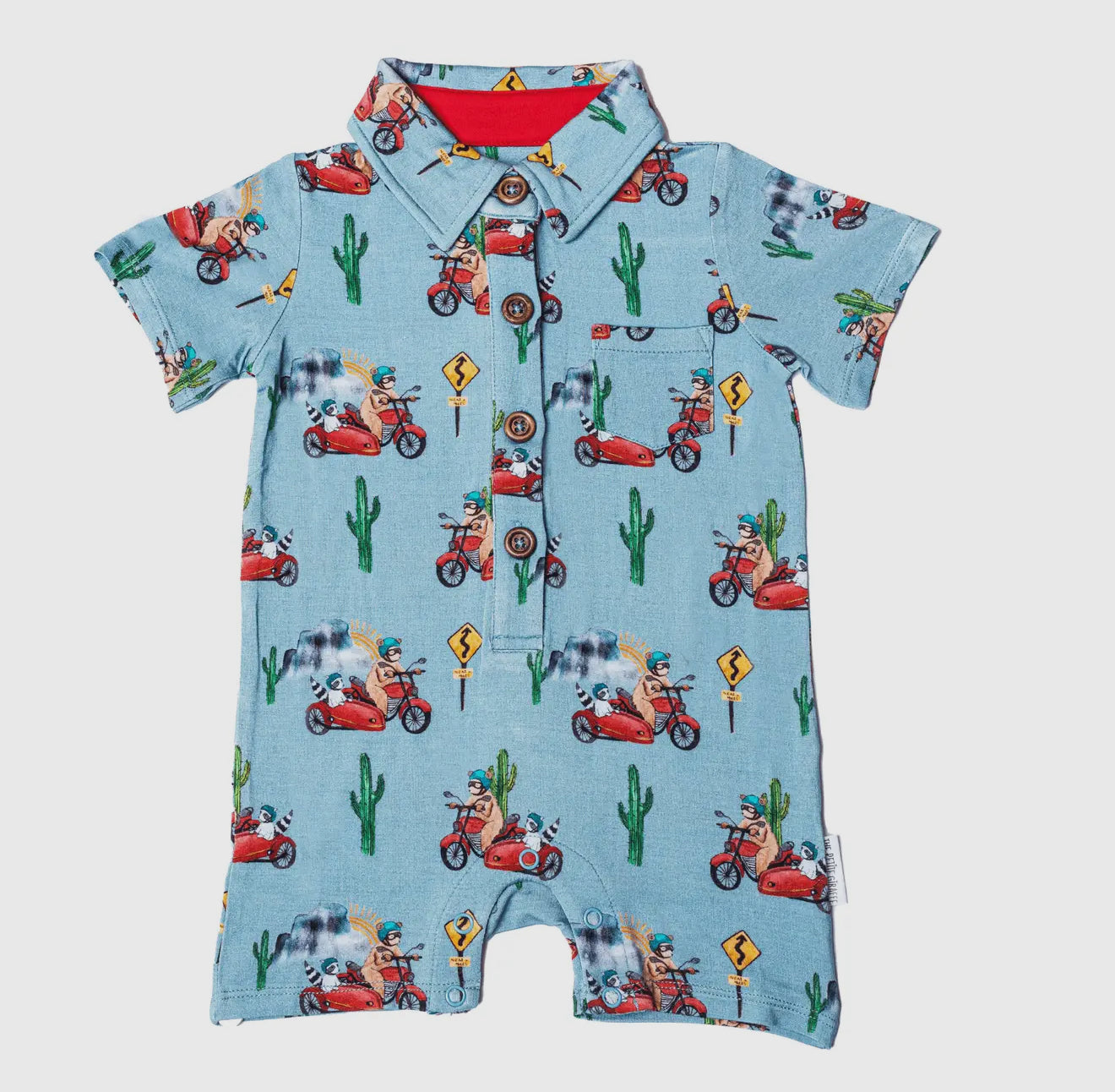 The Petite Giraffe bamboo Polo romper