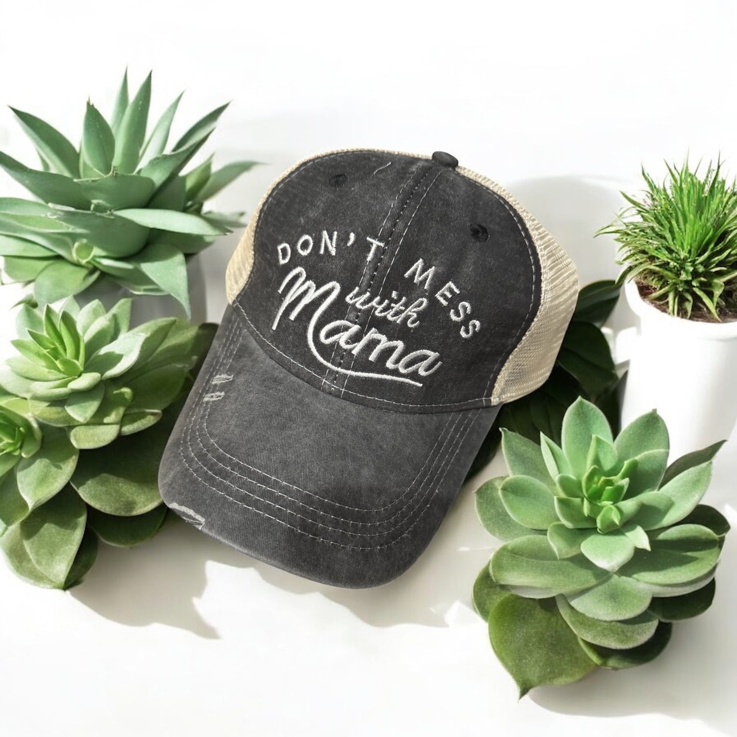 Don’t Mess With MAMA ponytail hat