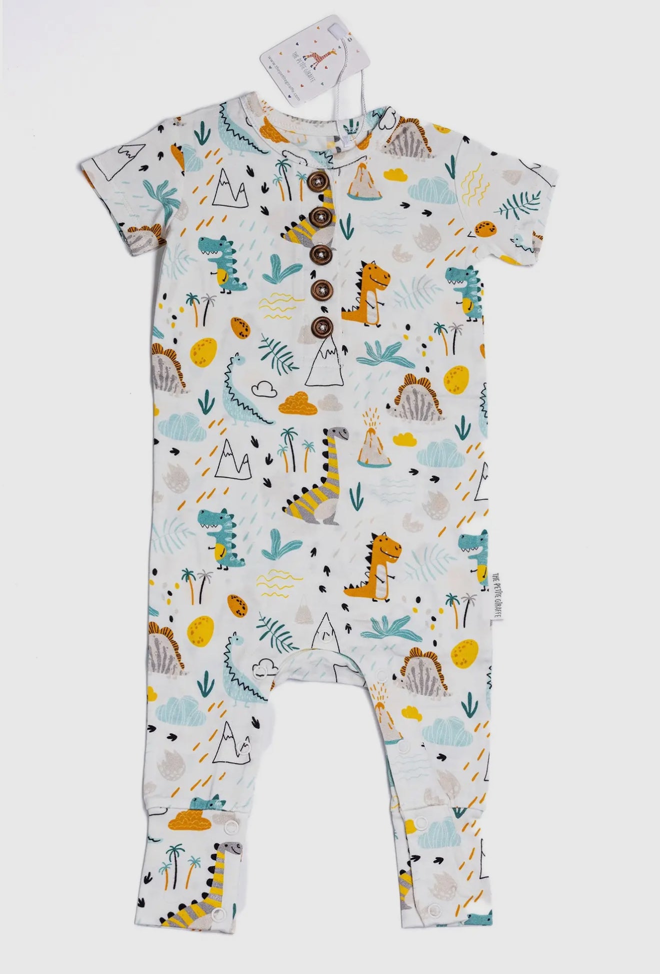 The Petite Giraffe bamboo short sleeve romper