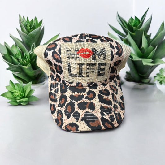 Mom Life ponytail hat