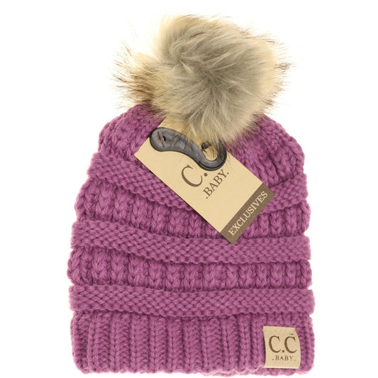 Baby Fur Pom C.C Beanie