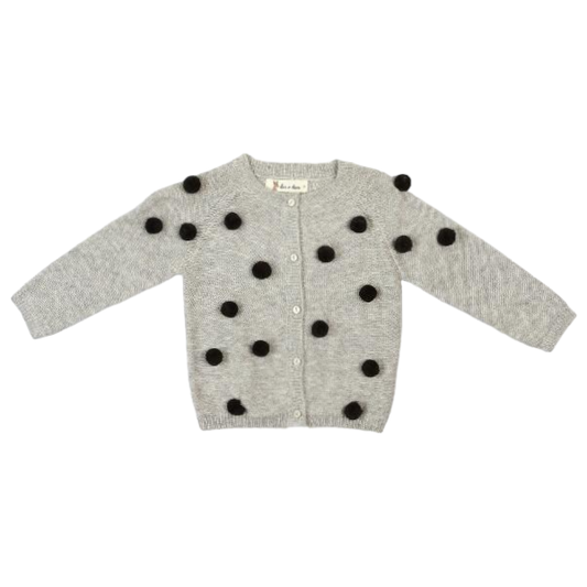 Pom Pom Wooly Cardigan (2 Colors)