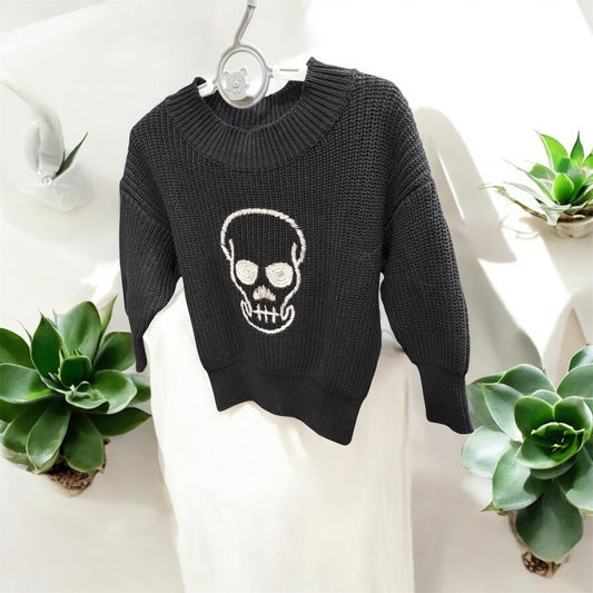 Skull knit sweater