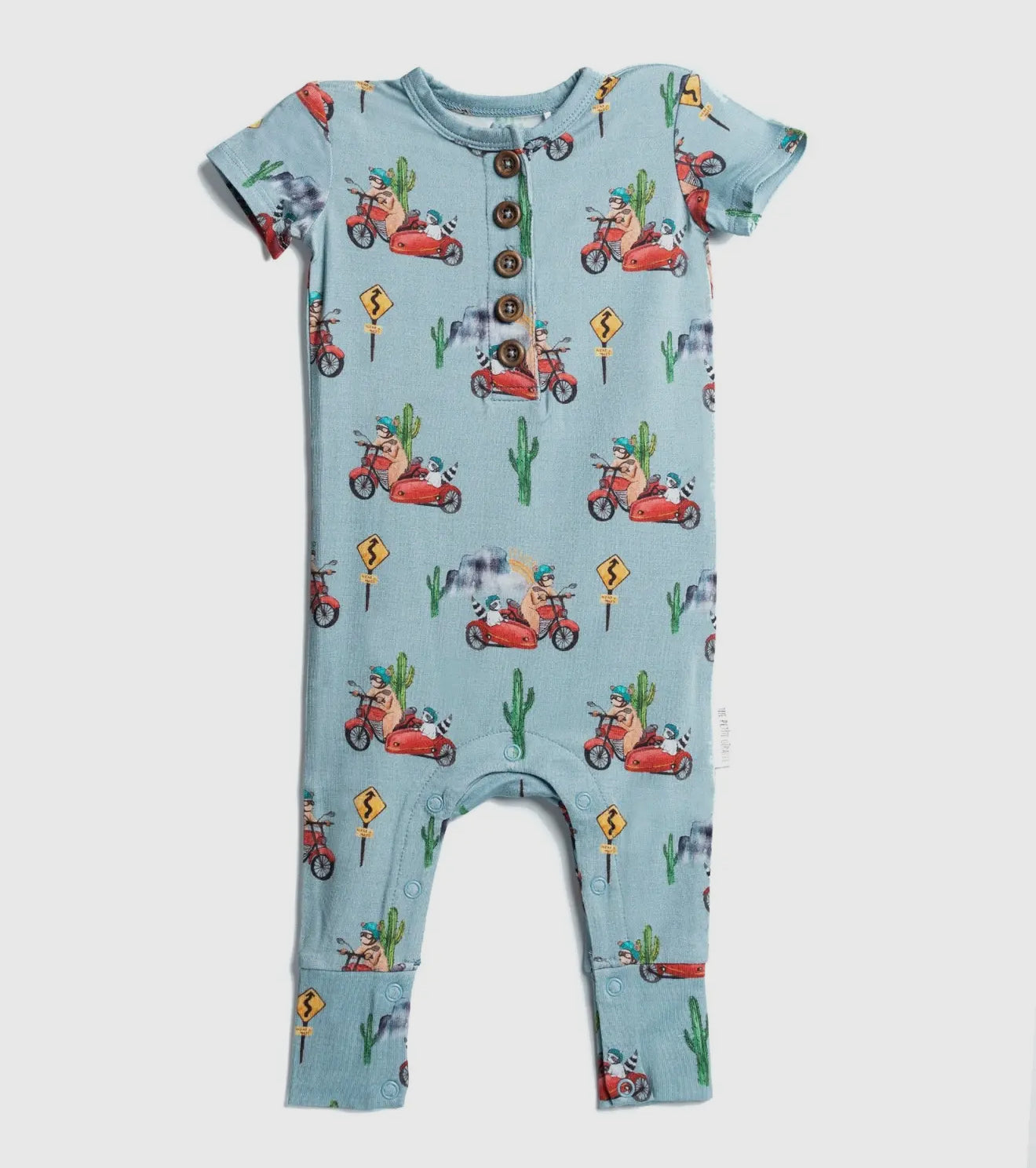 The Petite Giraffe bamboo short sleeve romper