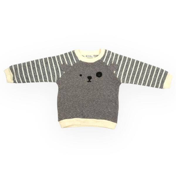 Little Who Bear Face Stripy Sweater