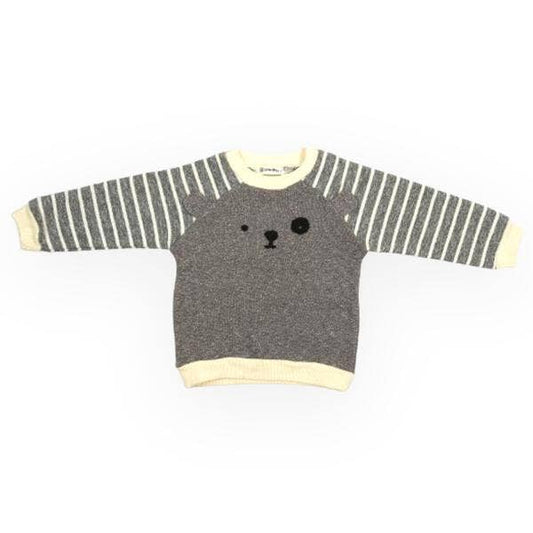 Little Who Bear Face Stripy Sweater